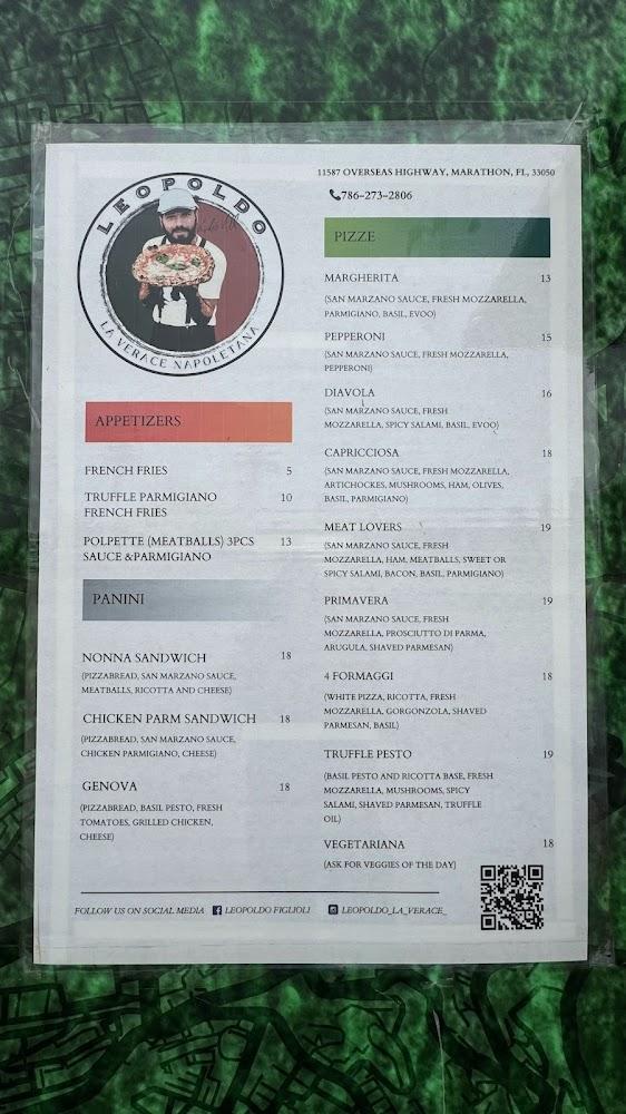 Leopoldo La Verace Menu image 1